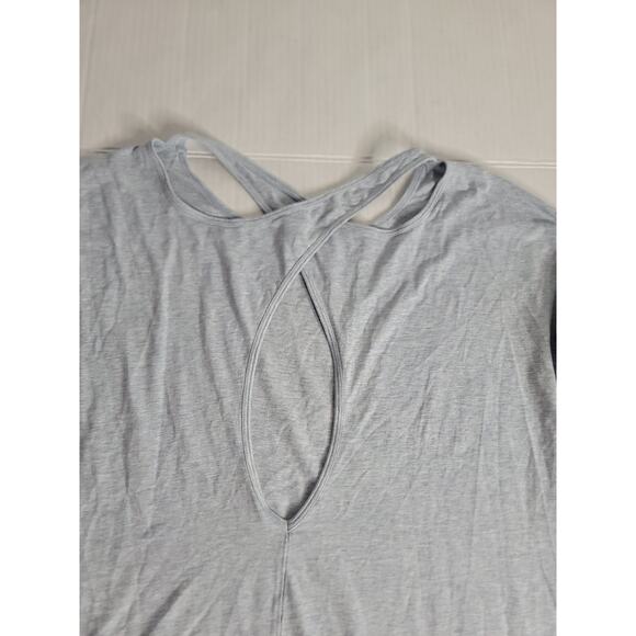 Lululemon Pullover Womens 12/14 Crewneck Semo Open Back Long Sleeves Blue Gray - Picture 4 of 5